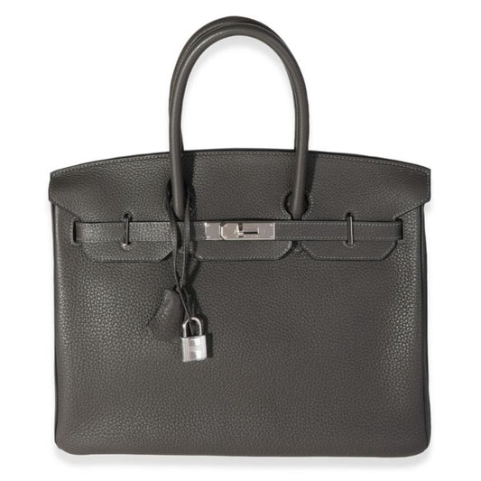 Hermes Birkin Cargo Hac Birkin 40 Bag Black Evercalf Leather / Toile H Ecru  Noir
