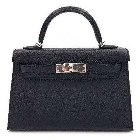 Hermes Kelly Mini II Bag Mauve Sylvestre Epsom with Palladium