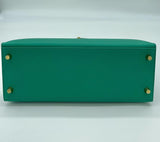 Kelly 28 Epsom Vert Jade Gold Hardware