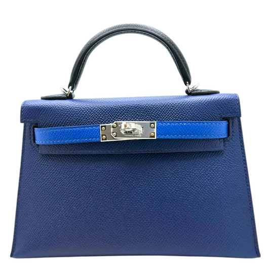 Hermes Kelly Sellier Bag 20cm Deep Blue Epsom Gold Hardware