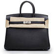 Birkin 25 Togo Noir Palladium Hardware