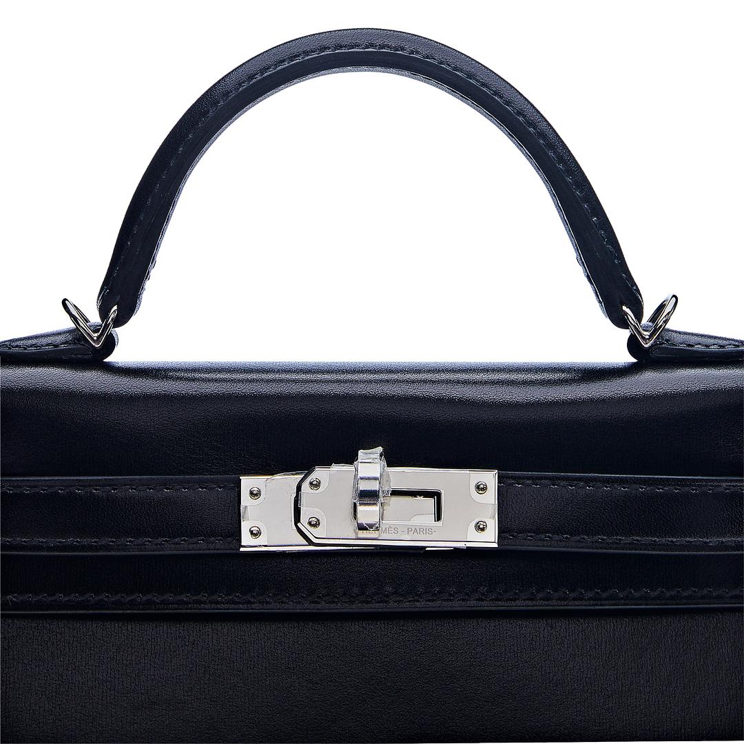 Hermes Birkin 25 Handbag 89 Noir Box GHW
