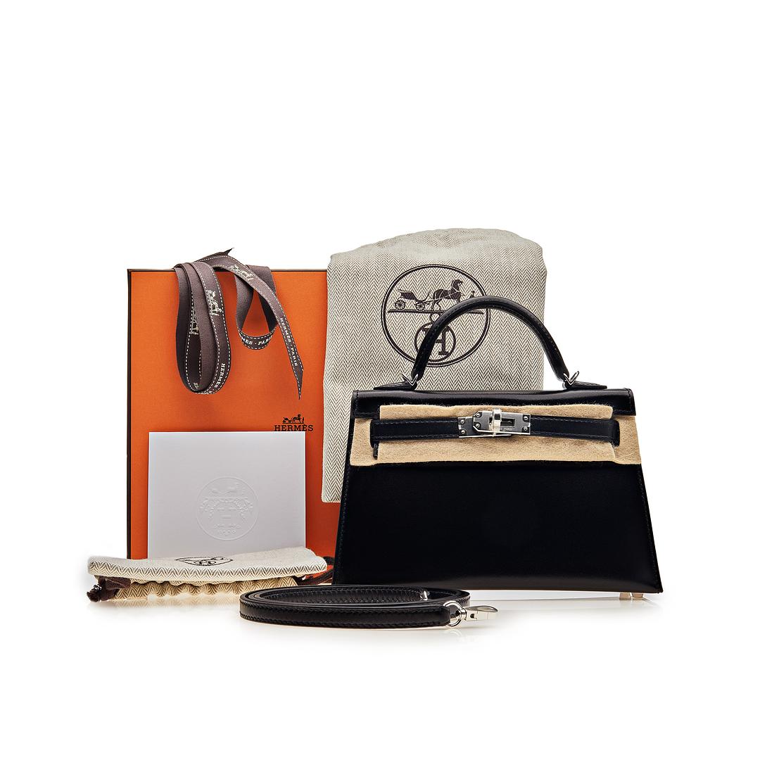 Hermes Kelly 20 Mini Sellier Bag Mauve Sylvestre Epsom Palladium Hardware