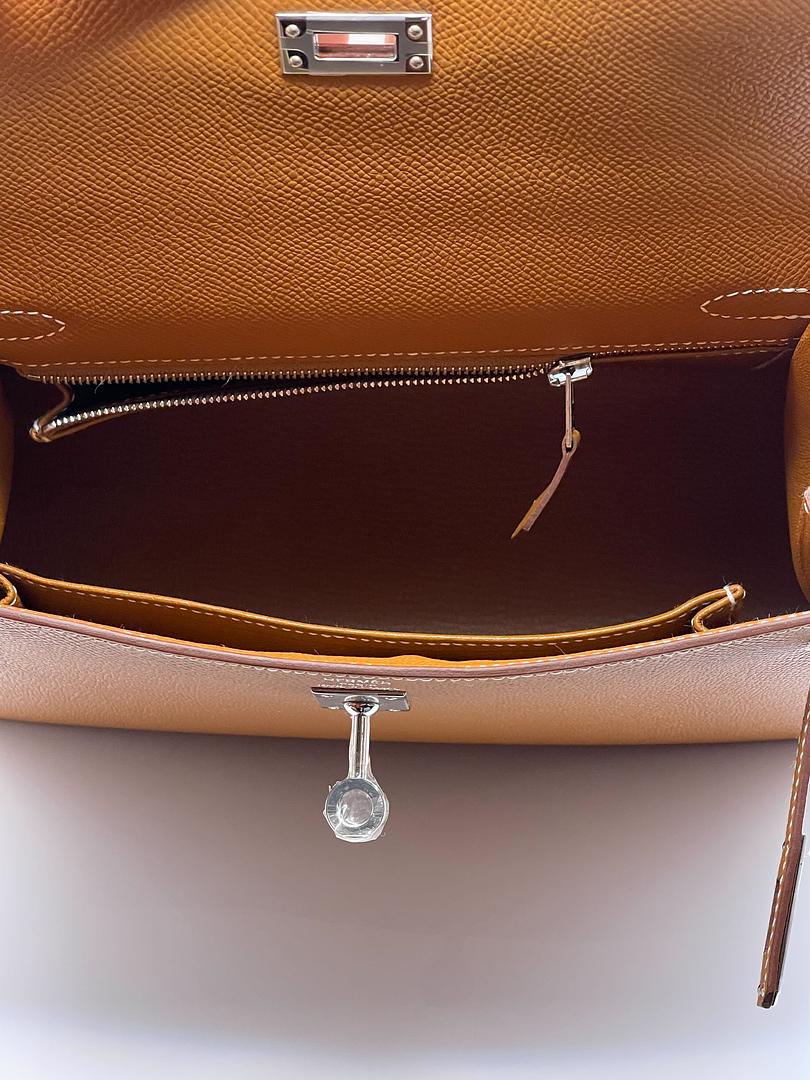 Hermes Kelly bag 25 Sellier Gold Epsom leather Gold hardware